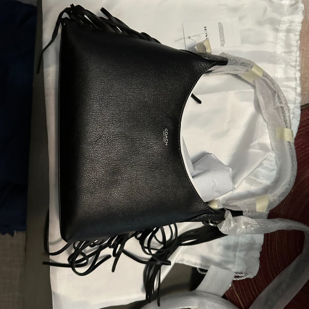 Coach Brooklyn Fringe small purse black silver - Picture 9 of 9